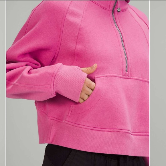 LULULEMON/Scuba Oversized 1/2 zipped Hoodie-Pink Blossom/XS/S - Picture 6 of 12